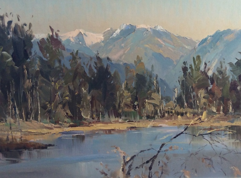 D R Neilson | Lake Brunner | 58 x 73 .5 cm | McAtamney Gallery and Design Store | Geraldine NZ